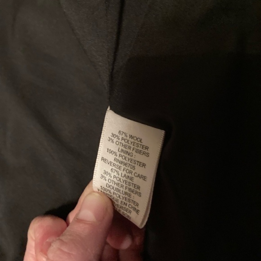 Rebecca Taylor black shirt wool blend coat - Picture 2 of 5